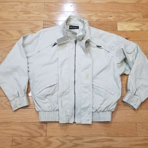 Holt Renfrew Bomber Light Khaki Jacket Medium - Picture 1 of 14